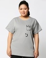 Shop Climbing pocket panda Women's Boyfriend T-shirt Plus Size-Front