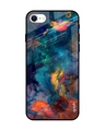 Shop Cloudburst Abstract Printed Premium Glass Cover for iPhone SE 2022 (Shock Proof, Lightweight)-Front