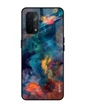 Shop Cloudburst Printed Premium Glass Cover for Oppo A74 (Shock Proof, Lightweight)-Front