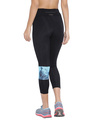 Shop Active Capri Tights With Printed Panel & Waistband Zipper In Black-Design