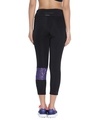 Shop Active Capri Tights With Printed Panel & Waistband Zipper In Black-Design