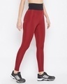 Shop Activewear Ankle Length Tights In Red-Design
