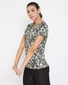 Shop Activewear Printed T-Shirt In Olive Green-Design
