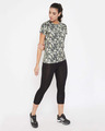 Shop Activewear Printed T-Shirt In Olive Green