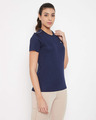 Shop Activewear T-Shirt In Navy With Reflector Piping-Design