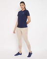 Shop Activewear T-Shirt In Navy With Reflector Piping