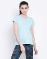 Shop Activewear T-Shirt In Sky Blue-Front