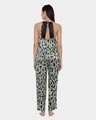 Shop Animal Print Cami Top & Pyjama Set In Light Green   Satin-Design
