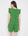 Shop Animal Print Top & Shorts Set In Green  Crepe-Design