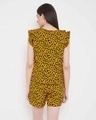 Shop Animal Print Top & Shorts Set In Yellow  Crepe-Design