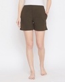 Shop Boxer Shorts In Olive Green-Front