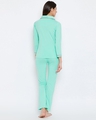 Shop Button Down Shirt & Pyjama Set In Light Green  100% Cotton-Full
