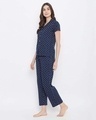 Shop Button Me Up Anchor Print Shirt & Pyjama Set In Navy-Design