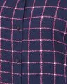 Shop Button Me Up Checked Sleep Dress In Navy   Cotton Rich