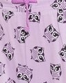 Shop Button Me Up Owl Print Top & Pyjama In Lilac
