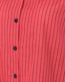 Shop Button Me Up Sassy Stripes Sleep Dressin Red  100% Cotton