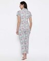 Shop Button Me Up Shirt & Pyjama Set In Grey   Cotton Base-Full