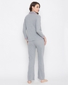 Shop Button Me Up Shirt & Pyjama Set In Grey-Design