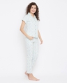 Shop Button Me Up Shirt & Pyjama Set In Light Blue 100% Cotton-Design