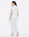 Shop Button Me Up Shirt & Pyjama Set In Light Blue 100% Cotton-Full