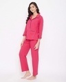 Shop Button Me Up Shirt & Pyjama Set In Pink-Design