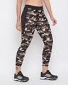 Shop Camouflage Print Activewear Ankle Length Tights In Dark Grey-Design
