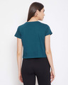 Shop Chic Basic Cropped Sleep Women's Tee in Teal-Design