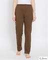 Shop Chic Basic Pyjamas In Dark Brown-Front