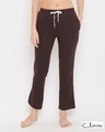 Shop Chic Basic Pyjamas In Dark Brown   Fleece-Front