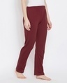 Shop Chic Basic Pyjamas In Maroon  Cotton Rich-Design
