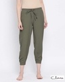 Shop Chic Basic Pyjamas In Olive Green-Front