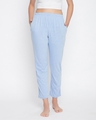 Shop Chic Basic Pyjamas In Powder Blue   Cotton-Front