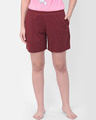 Shop Chic Basic Shorts In Maroon-Front