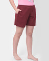 Shop Chic Basic Shorts In Maroon-Design