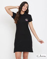 Shop Chic Basic Sleep Tee In Black   Cotton Rich-Front