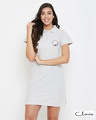 Shop Chic Basic Sleep Tee In Grey   Cotton Rich-Front