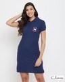 Shop Chic Basic Sleep Tee In Navy   Cotton Rich-Front