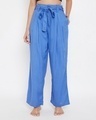 Shop Chic Basic Wide Leg Pants In Blue   Rayon-Front