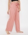 Shop Chic Basic Wide Leg Pants In Peach Pink   Rayon-Design
