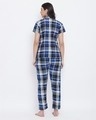 Shop Classic Checks Button Me Up Shirt & Pyjama In Blue   100% Cotton-Design