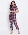 Shop Women's Red & Black Checked Co-ordinates-Front
