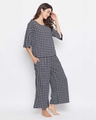 Shop Classic Checks Top & Pyjama Set-Full