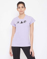 Shop Comfort Fit Active Graphic Print T-Shirt In Lavender-Front