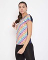 Shop Comfort Fit Active Printed T-Shirt In Rainbow Colour-Design