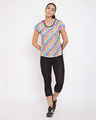 Shop Comfort Fit Active Printed T-Shirt In Rainbow Colour