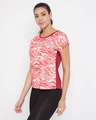 Shop Comfort Fit Active Printed T-Shirt In Red-Design