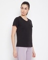 Shop Comfort Fit Active T Shirt In Black   Cotton Rich-Design