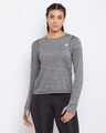 Shop Comfort Fit Active T-Shirt In Grey Melange-Front