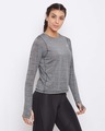 Shop Comfort Fit Active T-Shirt In Grey Melange-Design