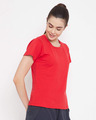 Shop Comfort Fit Active T-Shirt in Red-Cotton Rich-Design